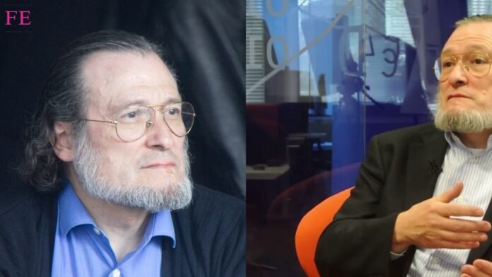 Santiago Niño Becerra, economista y catedrático de Estructura Económica, en dos fotografías de 2001 y 2015
