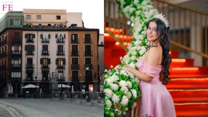 Calle histórica de Madrid y ambiente de gala, la ciudad donde Telma Ortiz reapareció públicamente en septiembre de 2026